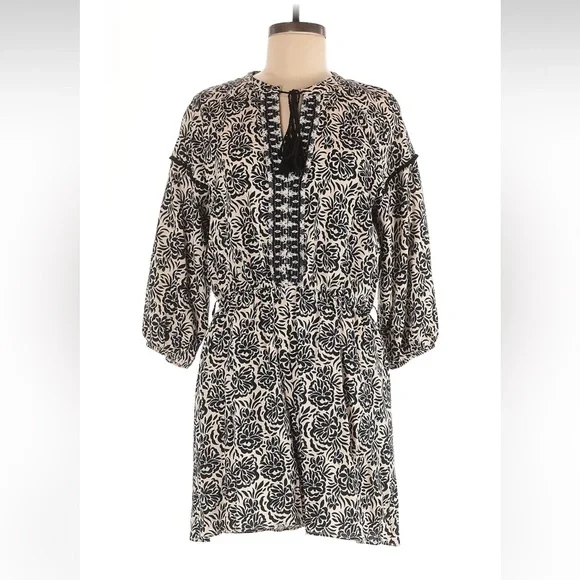 Zara floral printed linen blend romper - Picture 5 of 5